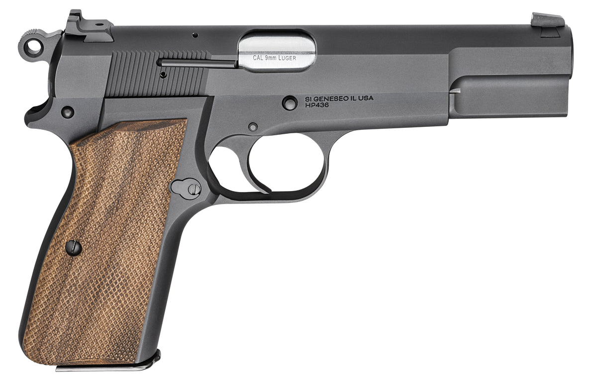Springfield Armory HP9201 SA-35 9mm Luger 15+1 4.70" Stainless Steel Barrel, Matte Blued Serrated Carbon Steel Slide & Frame w/Beavertail, Checkered Walnut Grip