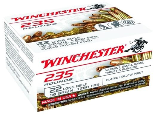 Winchester .22 Long Rifle USA 235 36gr JHP Ammo