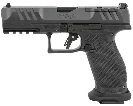 Walther, PDP Pro-E, Striker Fired, Semi-automatic, Polymer Frame Pistol, Full Size, 9MM, 4.5" Barrel, Nitride Finish, Black, Adjustable Sights, Optics Ready, 20 Rounds, 3 Magazines