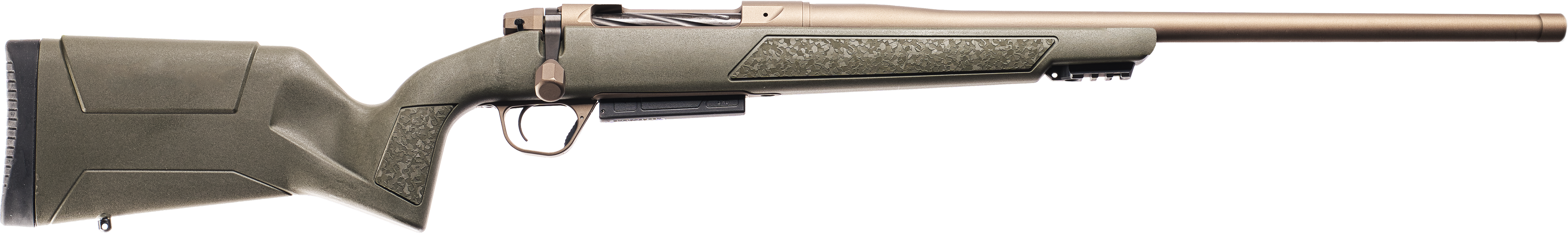 Christensen Arms 801-15010-01 Evoke 300 PRC 4+1 22" Burnt Bronze Cerakote Threaded Barrel, Burnt Bronze Cerakote Drilled & Tapped Receiver, Picatinny Rail Forend, OD Green Fixed Synthetic Stock