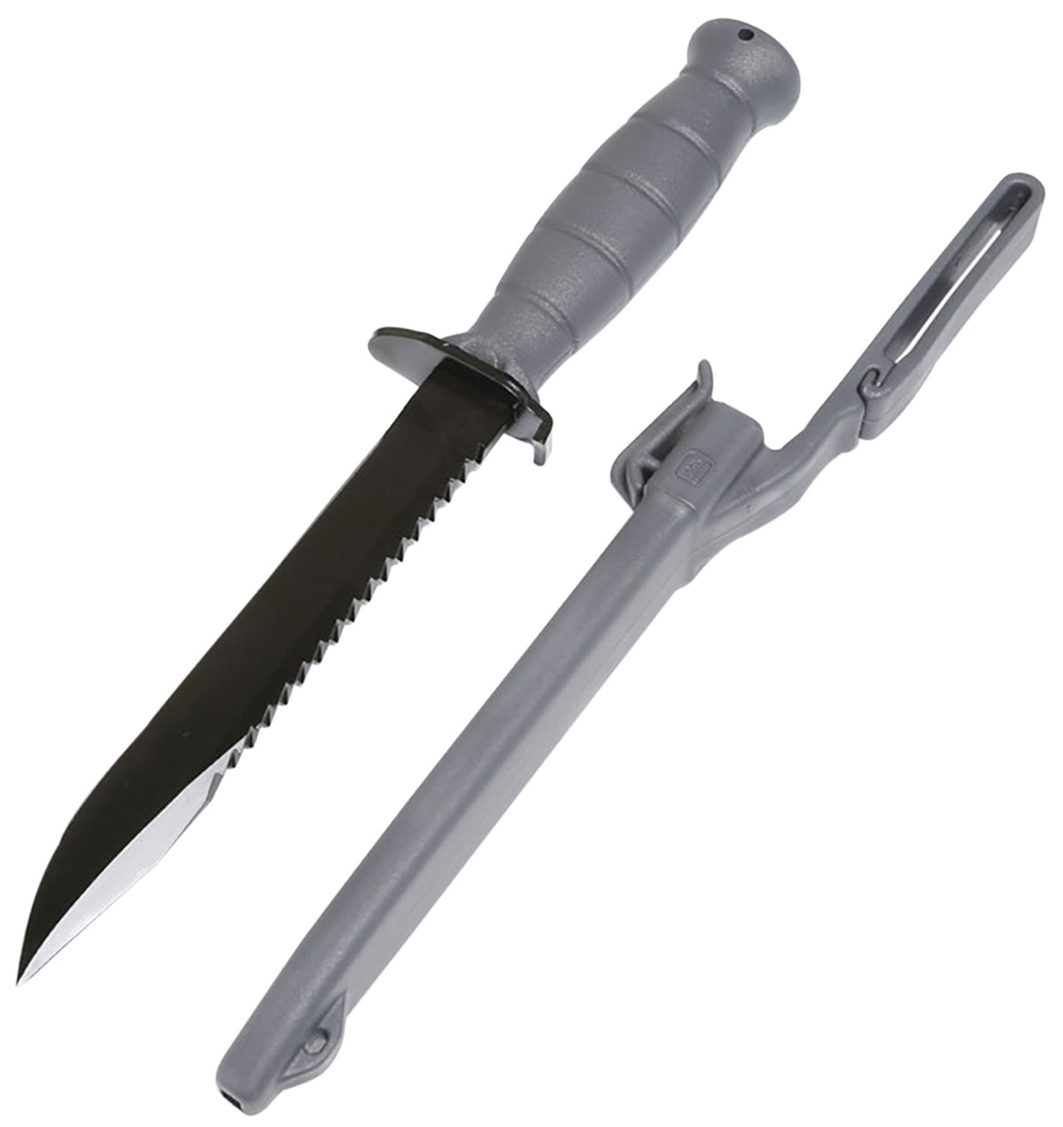 Glock KG039180 Field 7" Fixed Clip Point Plain/Saw Black High Carbon Steel Blade/ Gray Textured Trimond Polymer Handle Clamshell Packaging