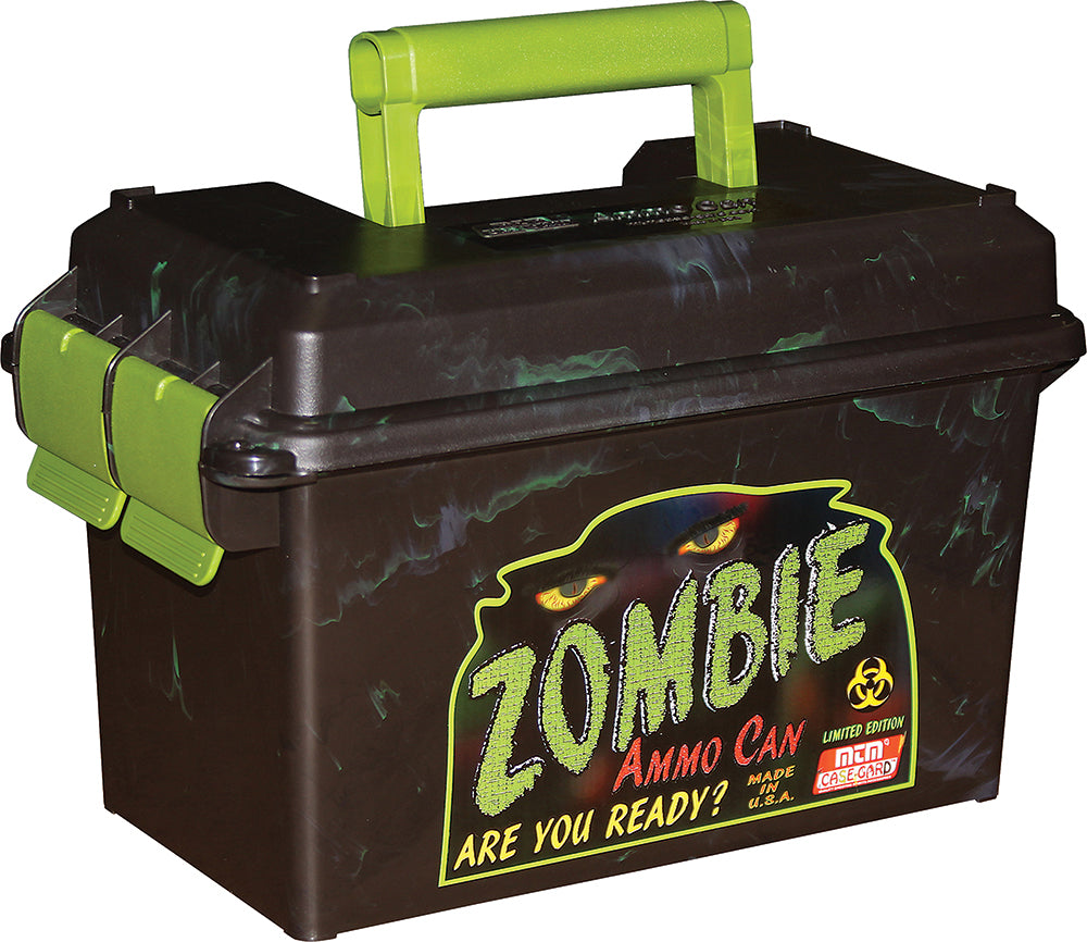 MTM Case-Gard AC50Z Ammo Can 50Cal Rifle Black w/Zombie Green Accents Polypropylene