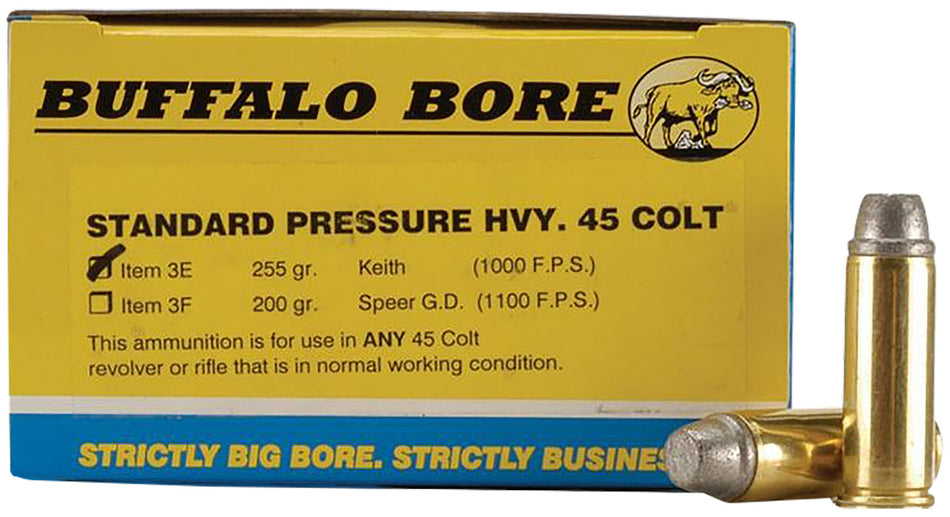 Buffalo Bore .45 Long Colt Standard Pressure 255gr Solid Ammo