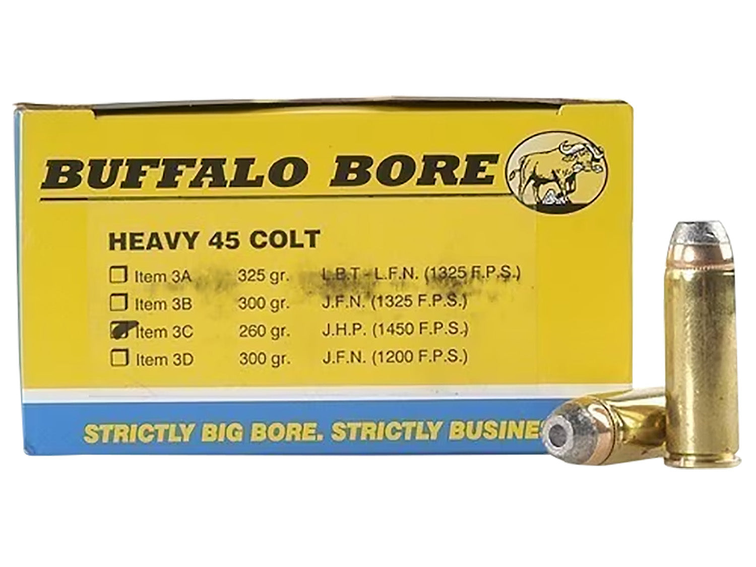 Buffalo Bore .45 Long Colt Heavy 260gr JHP Ammo