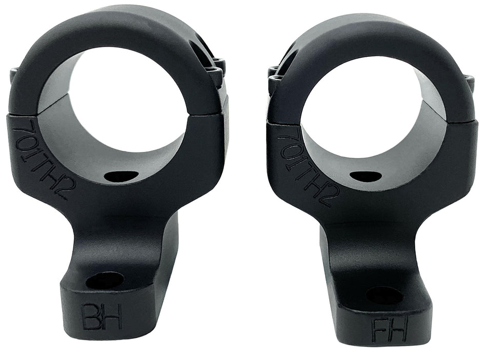 DNZ 701H2 Game Reaper 2 Scope Mount/Ring Combo Matte Black 1" Howa