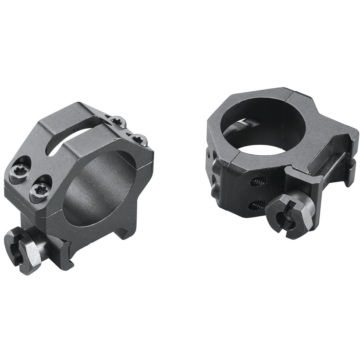 Weaver Mounts 48360 Four-Hole Skeleton Rings Matte Black 1" Medium