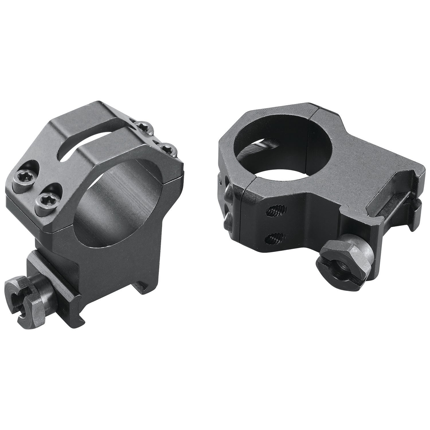 Weaver Mounts 48363 Four-Hole Skeleton Rings Matte Black Aluminum 1" Extra Extra High