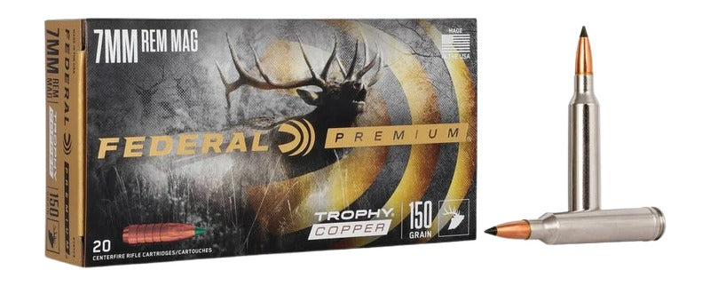 Federal 7mm Remington Mag 150gr Trophy Copper Ammo
