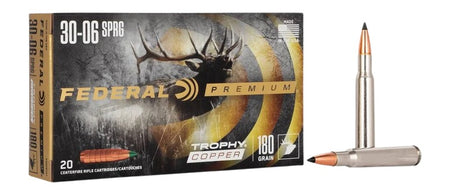 Federal P3006TC1 Premium Trophy Copper 180 Grain .30-06 Springfield 2700 fps