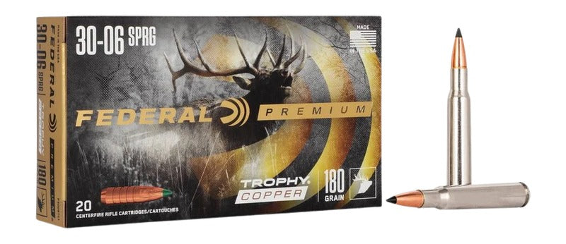 Federal P3006TC1 Premium Trophy Copper 180 Grain .30-06 Springfield 2700 fps