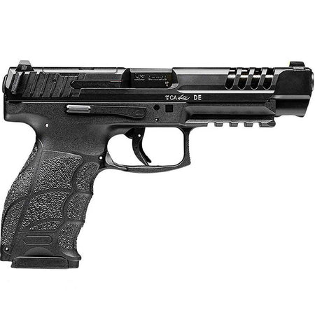 HK 81000947 VP9 L 9mm Luger 10+1 5" Polygonal Rifled Barrel, Black Steel Barrel, Black Long/Lightening Cuts/Optic Cut Slide, Polymer Frame w/Picatinny Rail, Interchangeable Backstrap Grip