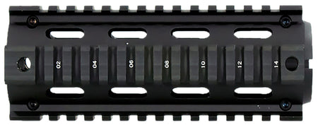 Aim Sports MT021 M4 Handguard 6" Carbine Style Made of Aluminum with Black Anodized Finish & Quad Rail