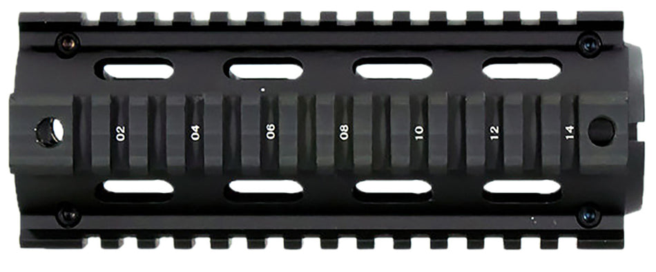 Aim Sports MT021 M4 Handguard 6" Carbine Style Made of Aluminum with Black Anodized Finish & Quad Rail