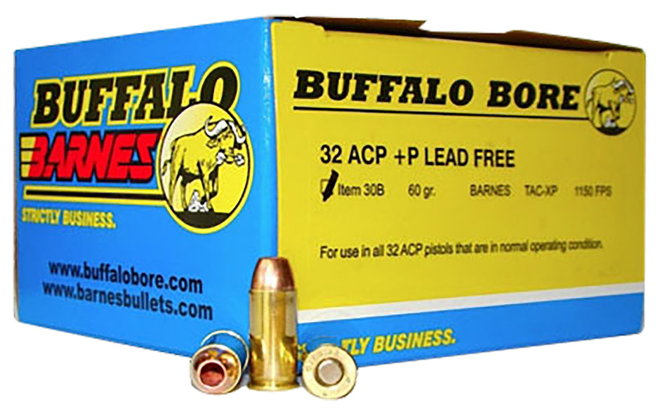 Buffalo Bore .32 ACP +P 60gr CSHP Ammo