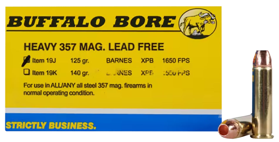 Buffalo Bore .357 Magnum BUFFALO-BARNES LEAD-FREE HEAVY 125gr CSHP Ammo