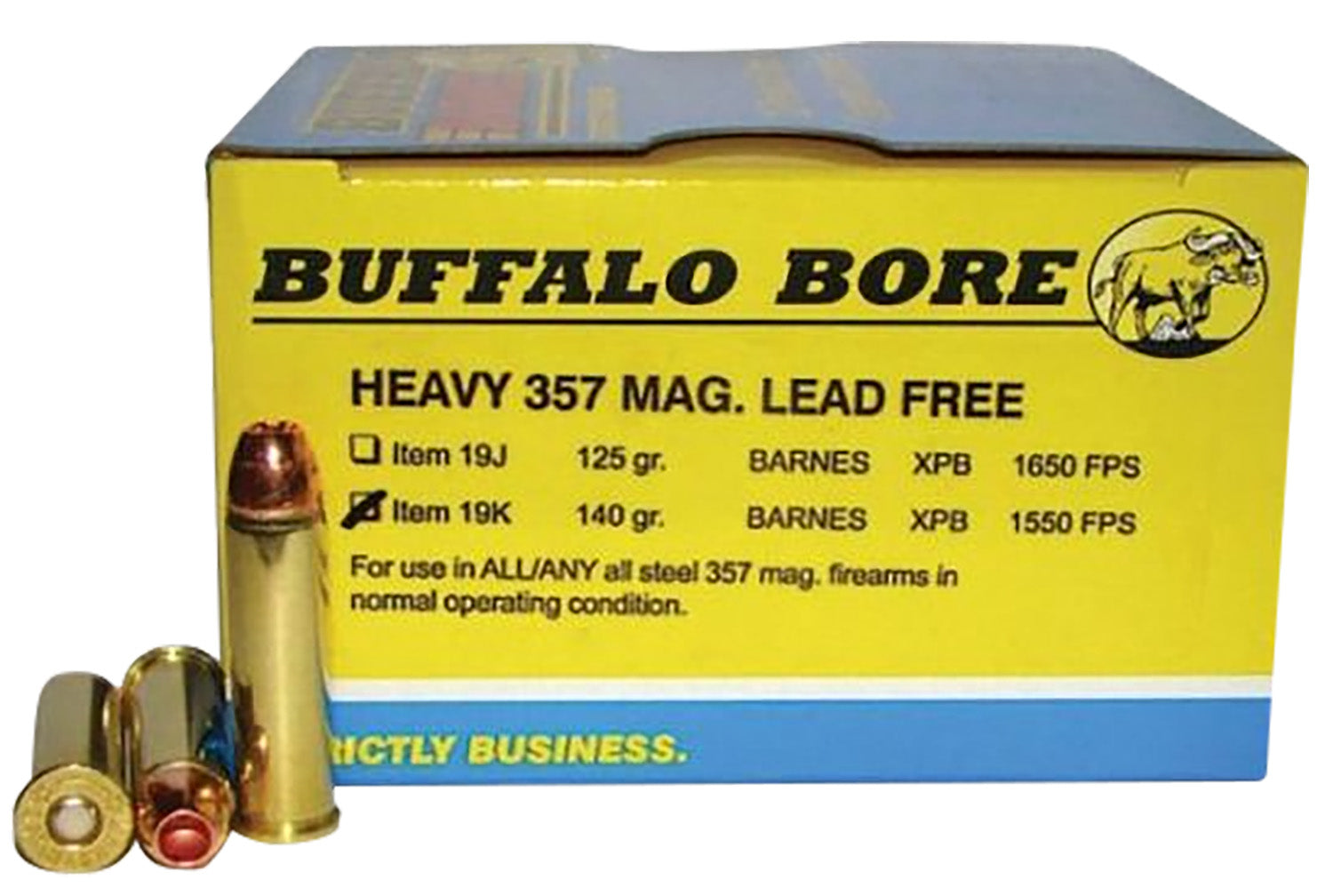 Buffalo Bore .357 Magnum BUFFALO-BARNES LEAD-FREE HEAVY 140gr CSHP Ammo
