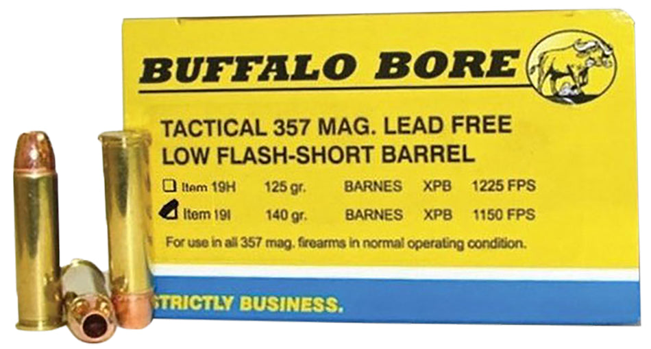 Buffalo Bore .357 Magnum BUFFALO-BARNES LEAD-FREE Tactical 140gr CSHP Ammo