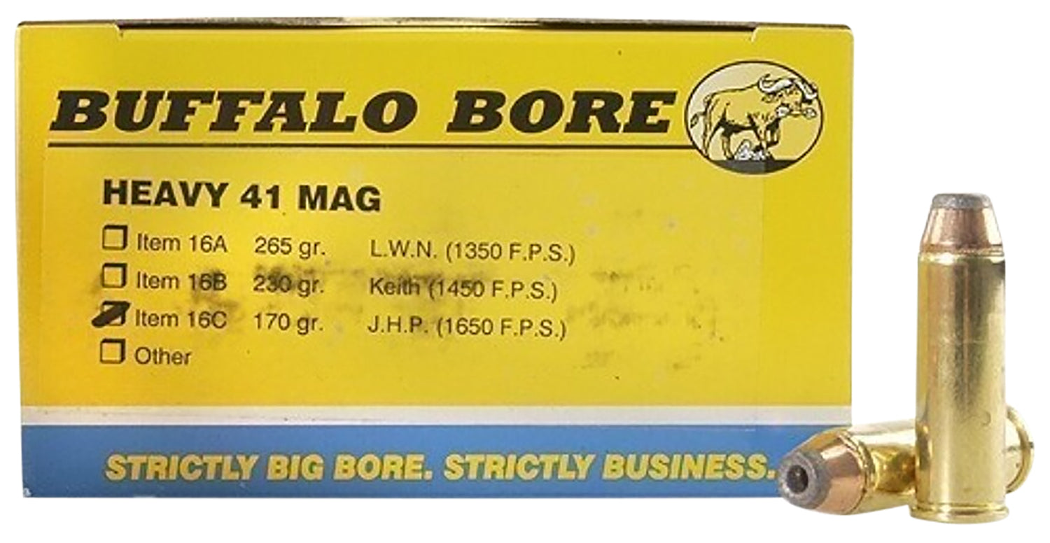 Buffalo Bore .41 Remington Mag Heavy 170gr JHP Ammo