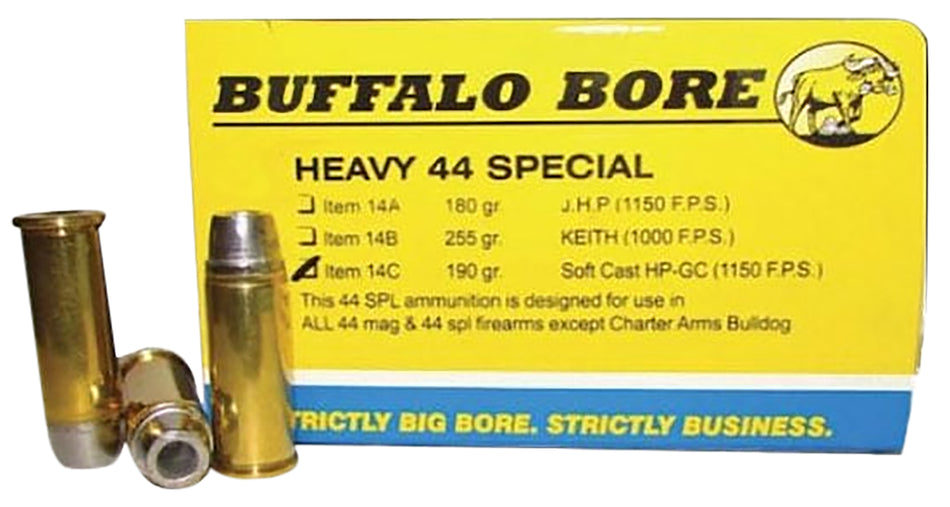 Buffalo Bore .44 S&W Special Heavy 190gr LSHP Ammo