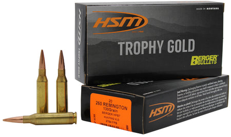 HSM .260 Remington Trophy Gold 130gr Match Hunting VLD Ammo