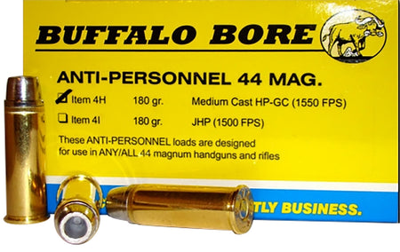 Buffalo Bore .44 Magnum Anti-Personnel 180gr LSHP Ammo