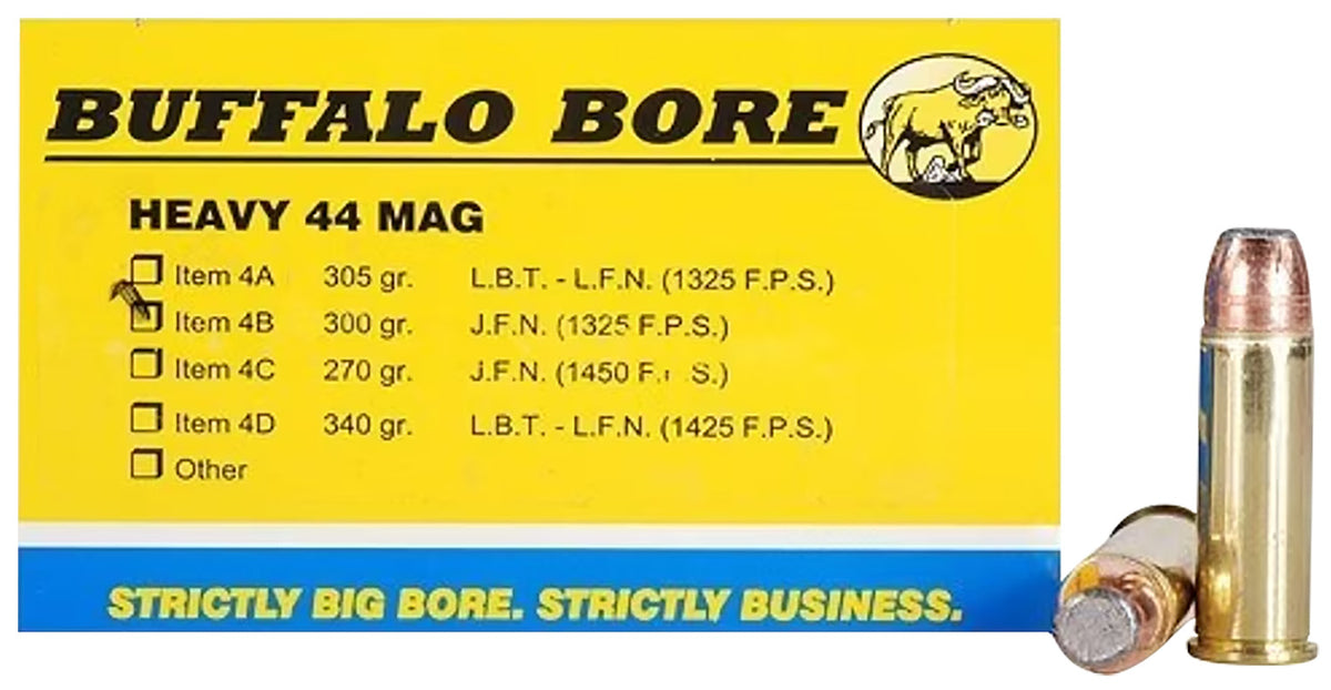Buffalo Bore .44 Magnum Heavy 300gr JSP Ammo