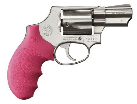 Hogue 67007 OverMolded Monogrip Cobblestone Pink Rubber with Finger Grooves for Taurus 85