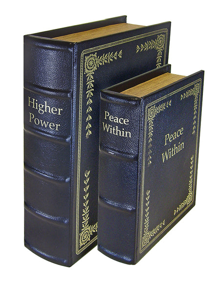 Peace Keeper DB2BLK Diversion Book Set Front Panel Entry Black Wood Holds 2 Handguns