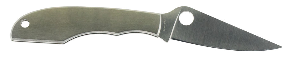 Spyderco C138P GrassHopper 2.30" Folding Clip Point Plain 12C27 Sandvik Blade Engraved Spyderco Bug Stainless Steel Handle