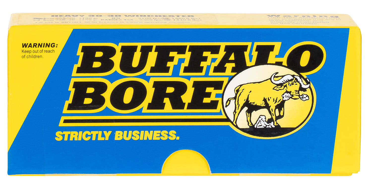 Buffalo Bore 9mm Luger / Parabellum Outdoorsman +P 147gr Solid Ammo