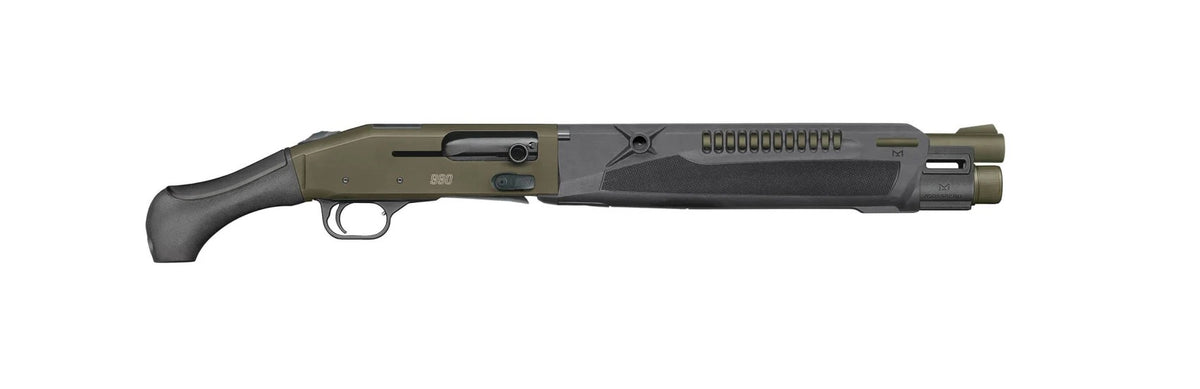 Mossberg 83012 990 Aftershock SPX Semi-Auto 3" 5+1 14.75" OD Green Cerakote Integrated Heat Shield Barrel & Drilled & Tapped Receiver, Black Polymer Grip