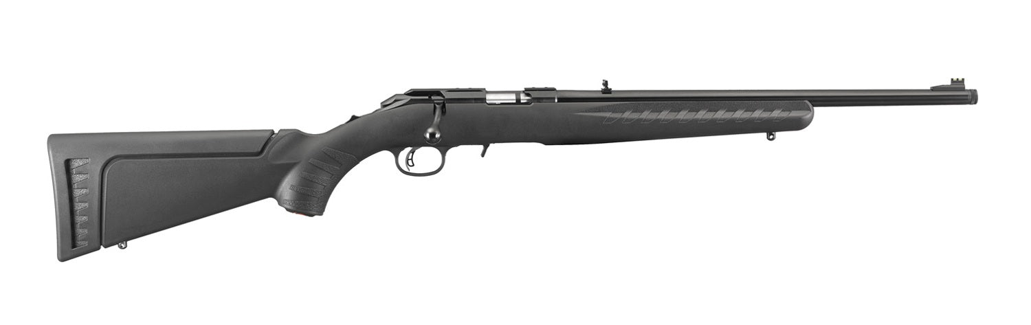 Ruger 8305 American Rimfire Full Size 22 LR 10+1 18" Satin Blued Threaded Barrel & Alloy Steel Receiver w/Integral Scope Mount, Black Fixed Synthetic Stock, Right Hand