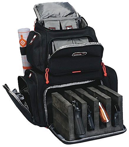 GPS Bags 1711BP Handgunner Black 1000D Nylon Holds 4 Handguns