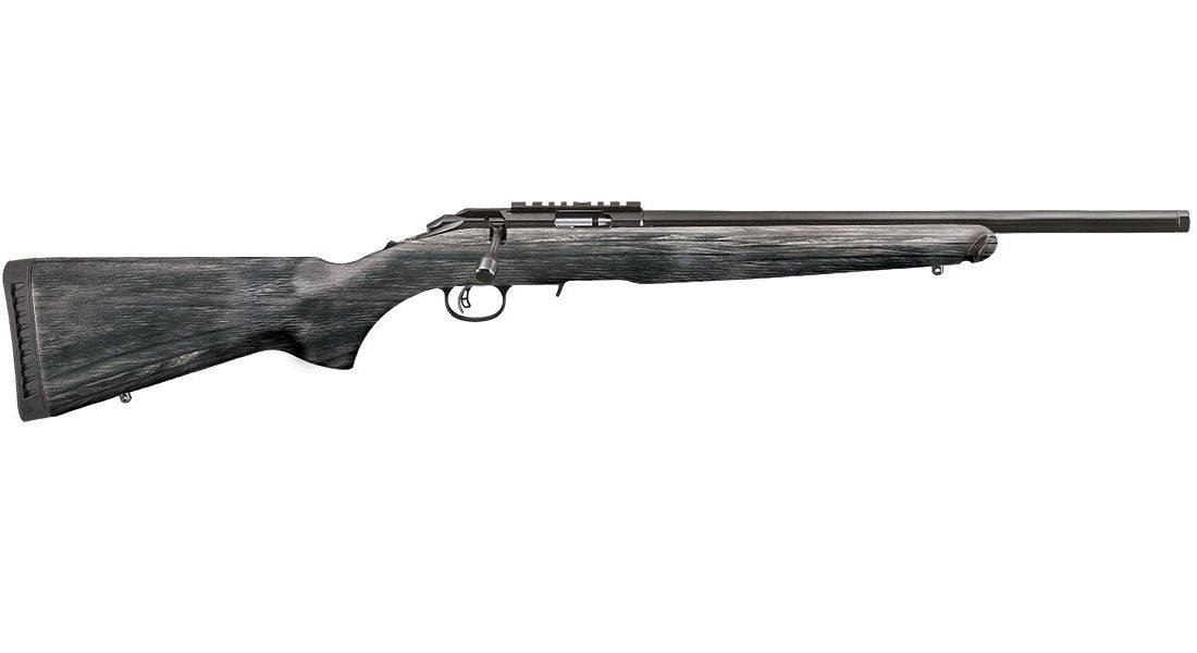Ruger 8348 American Rimfire Target Full Size 22 LR 10+1 18" Satin Blued Threaded Bull Barrel & Alloy Steel Receiver w/Scope Rail, Black Fixed Laminate Stock, Right Hand
