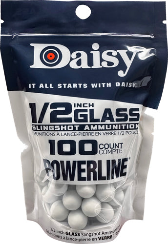 DAISY SLINGSHOT AMMUNTION 1/2" GLASS 100-COUNT PACK