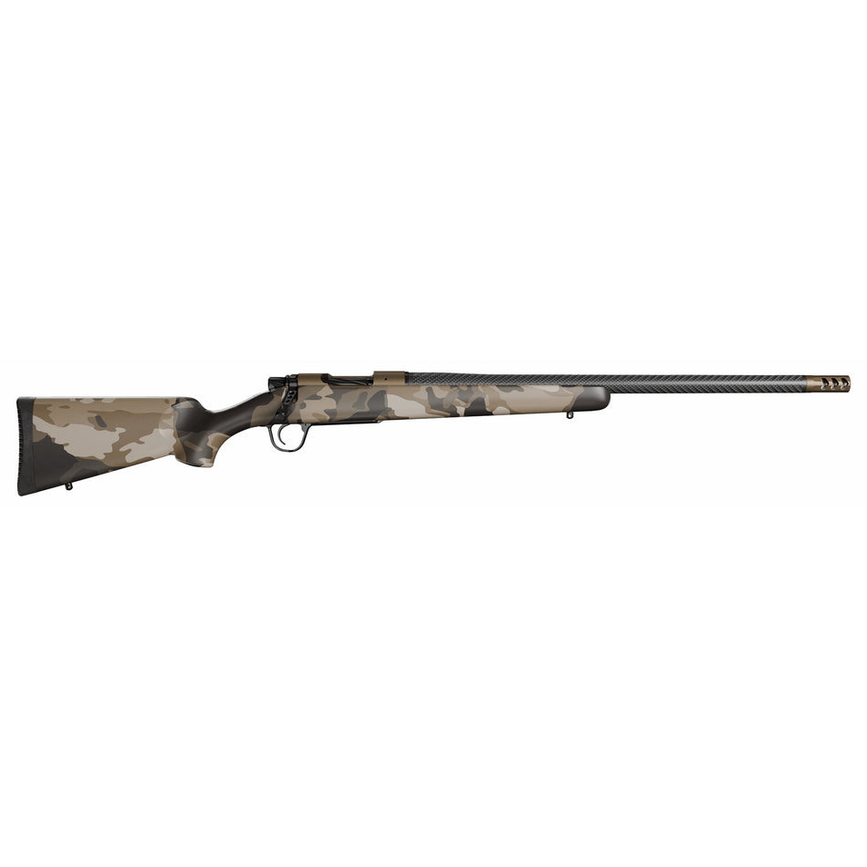 Christensen Arms 801-060083-00 Ridgeline FFT Full Size 22 Creedmoor 4+1 20" Carbon Fiber Threaded Barrel, Burnt Bronze Cerakote Steel Drilled & Tapped Receiver, Barren Dune Camo Fixed Synthetic Stock