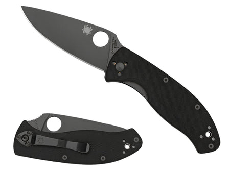 Spyderco C122GBBKPS Tenacious 3.39" Folding Drop Point Part Serrated Black Matte 8Cr13MoV SS Blade Black Textured G10 Handle Includes Pocket Clip