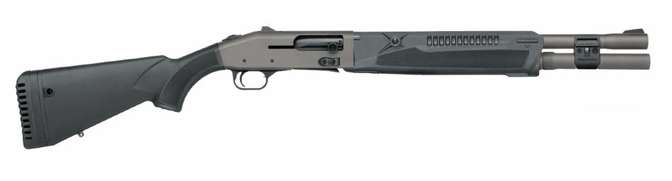 Mossberg 85170 940 Pro 12 Gauge 7+1 18.50" Tungsten Gray Cerakote Barrel, Tungsten Gray Cerakote Aluminum Drilled & Tapped Receiver, Black Fixed Synthetic Stock