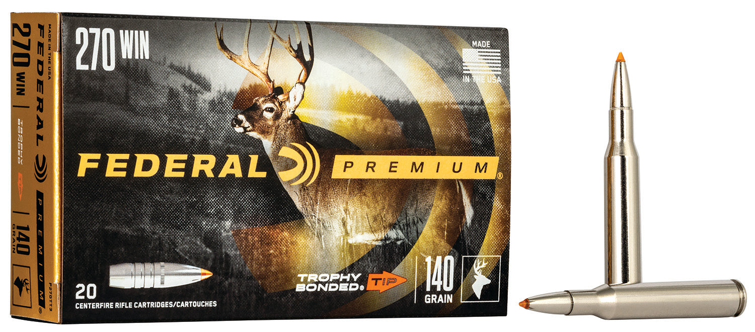 Federal .270 Winchester 140gr Trophy Bonded Tip Ammo