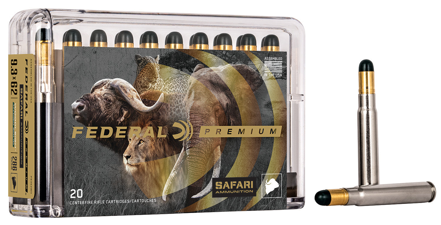 Federal 9.3x62mm Mauser Premium Safari Cape-Shok 286gr CSHP Ammo