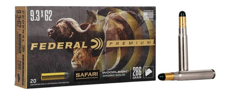 Federal 9.3x72mmR Premium Safari Cape-Shok 286gr CSHP Ammo