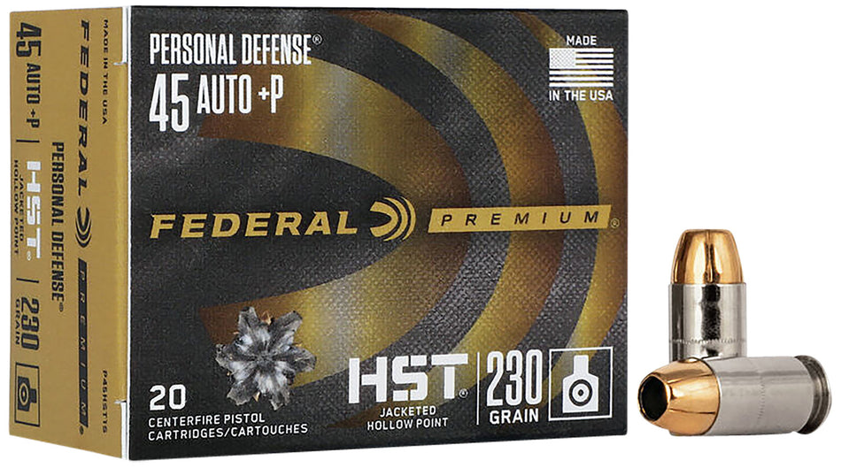 Federal .45 ACP +P Personal Defense 230gr HST JHP Ammo