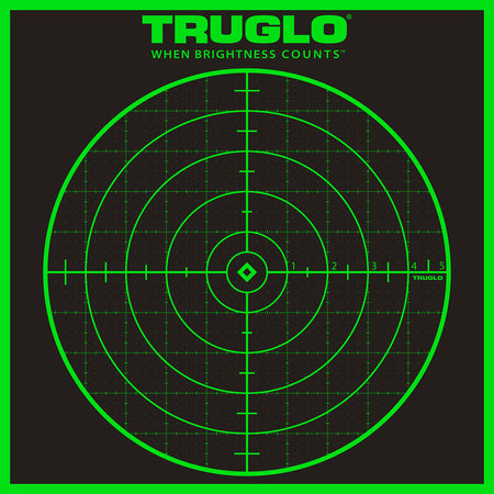 TruGlo TG10A6 Tru-See Grid Self-Adhesive Heavy Paper Black/Green 12"x12" Bullseye 6 Pack