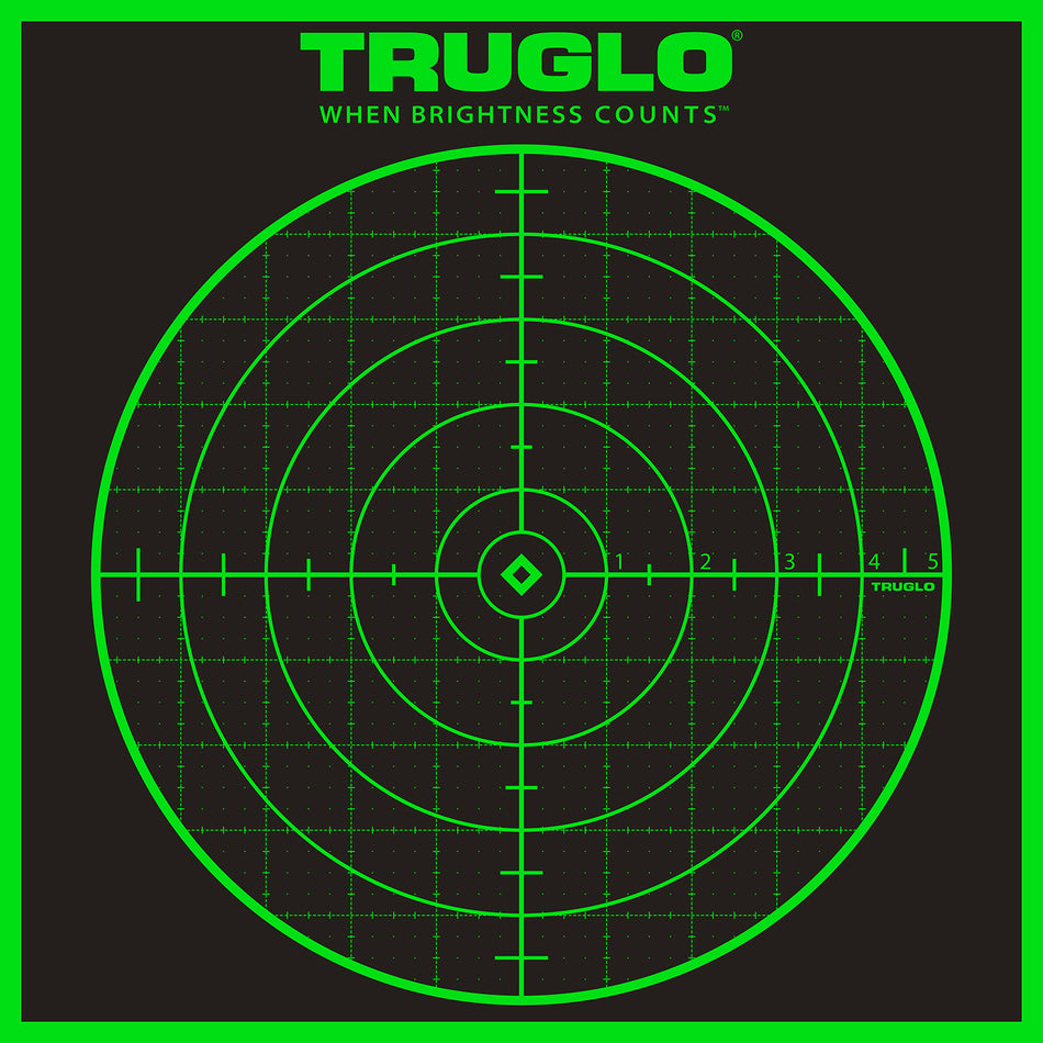 TruGlo TG10A6 Tru-See Grid Self-Adhesive Heavy Paper Black/Green 12"x12" Bullseye 6 Pack