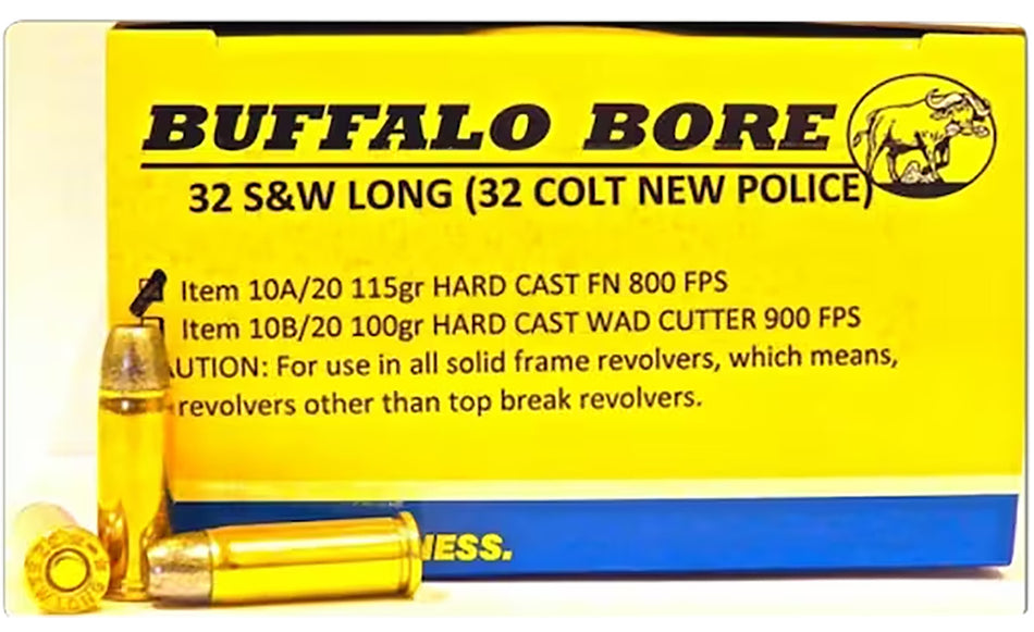 Buffalo Bore .32 S&W Long Personal Defense 115gr Solid Ammo
