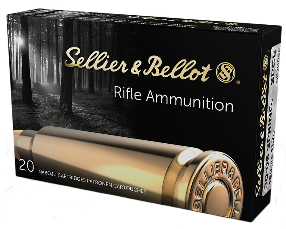 Sellier and Bellot .30-06 Springfield Rifle 180gr JSP Ammo