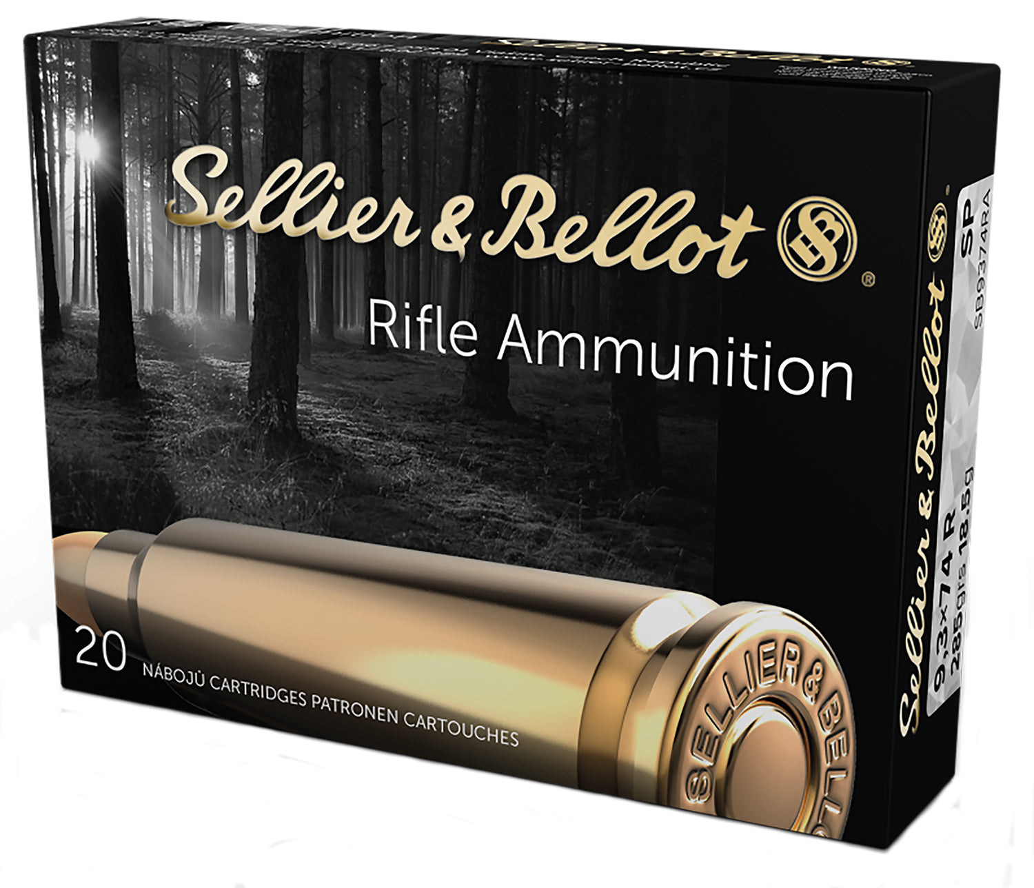 Sellier and Bellot 9.3x72mmR Rifle 286gr JSP Ammo