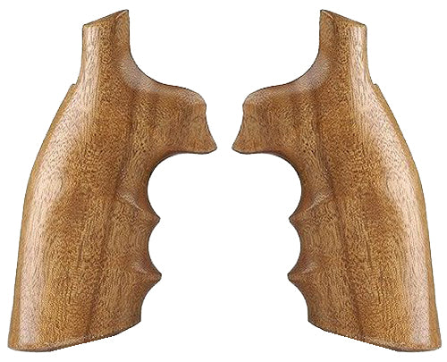 Hogue 10200 Fancy Hardwood Brown Goncalo Alves Hardwood with Finger Grooves for S&W K, L Frame with Square Butt