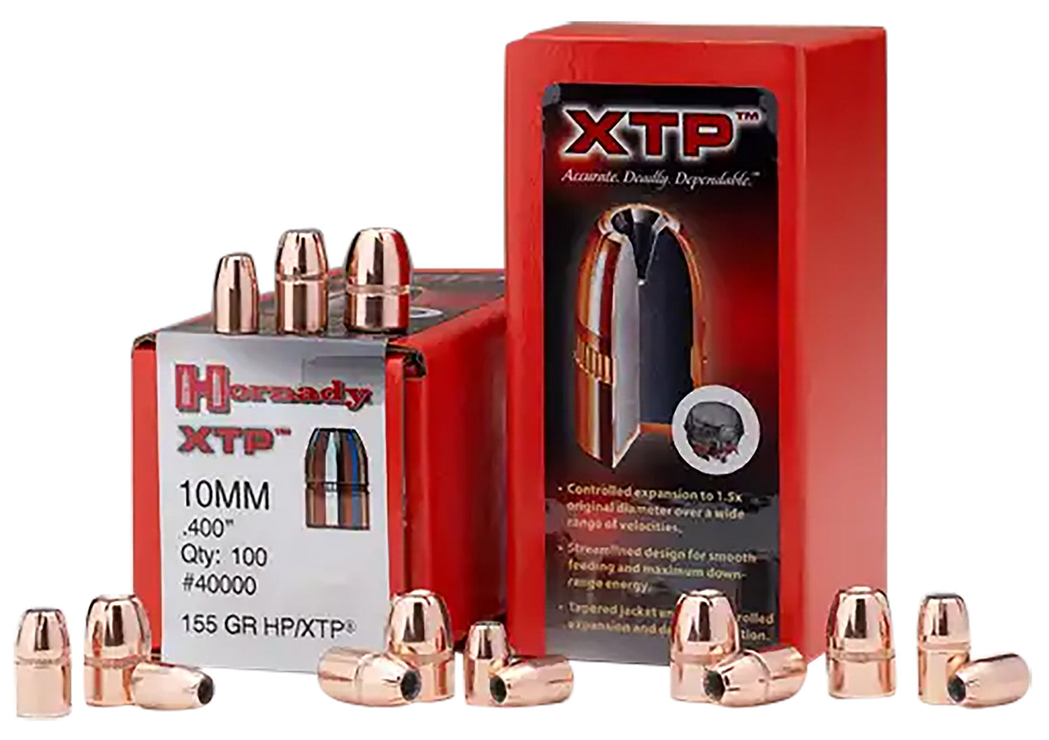 Hornady 40040 XTP 10mm Auto .400 180 gr Hollow Point 100 Per Box/ 15 Case