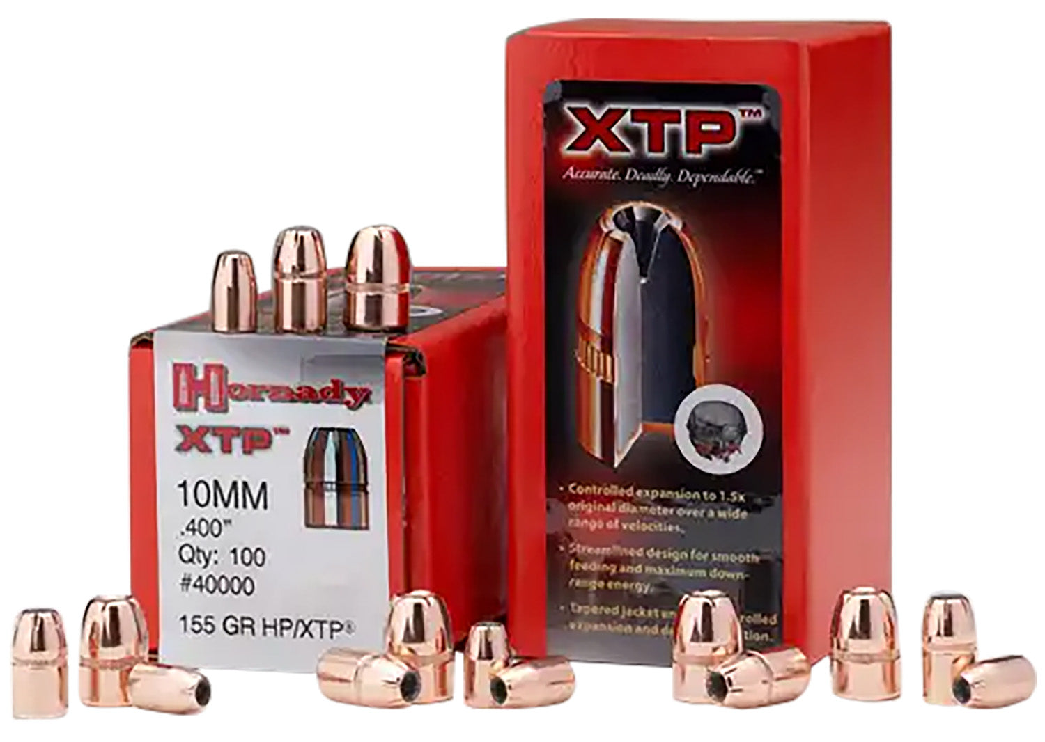 Hornady 40060 XTP 10mm Auto .400 200 gr Hollow Point XTP 100 Per Box/ 15 Case